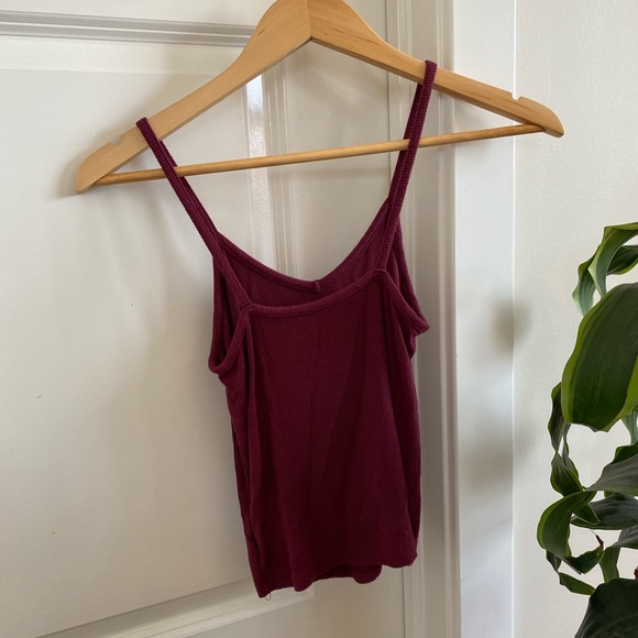 American Eagle Soft & Sexy Red Ribbed Tank Top - Picture 2 of 4